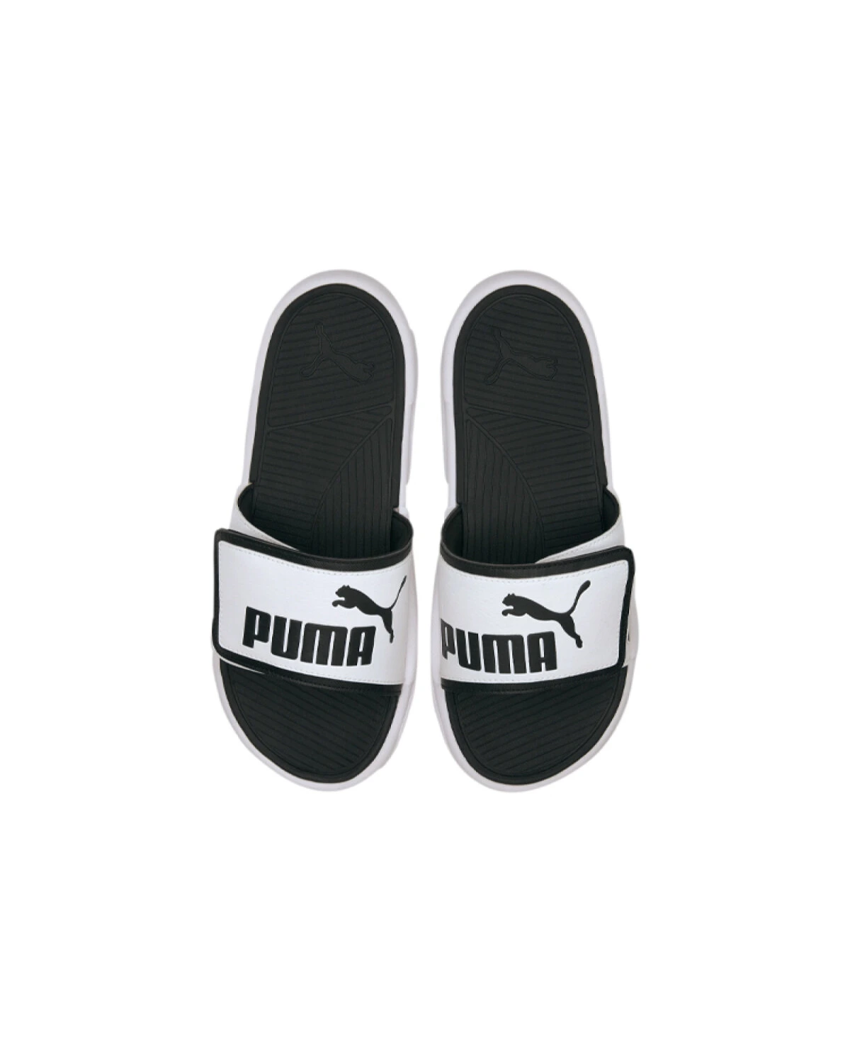 PUMA Royalcat Comfort мужские шлепанцы с магнитной застежкой бело-черные картинка