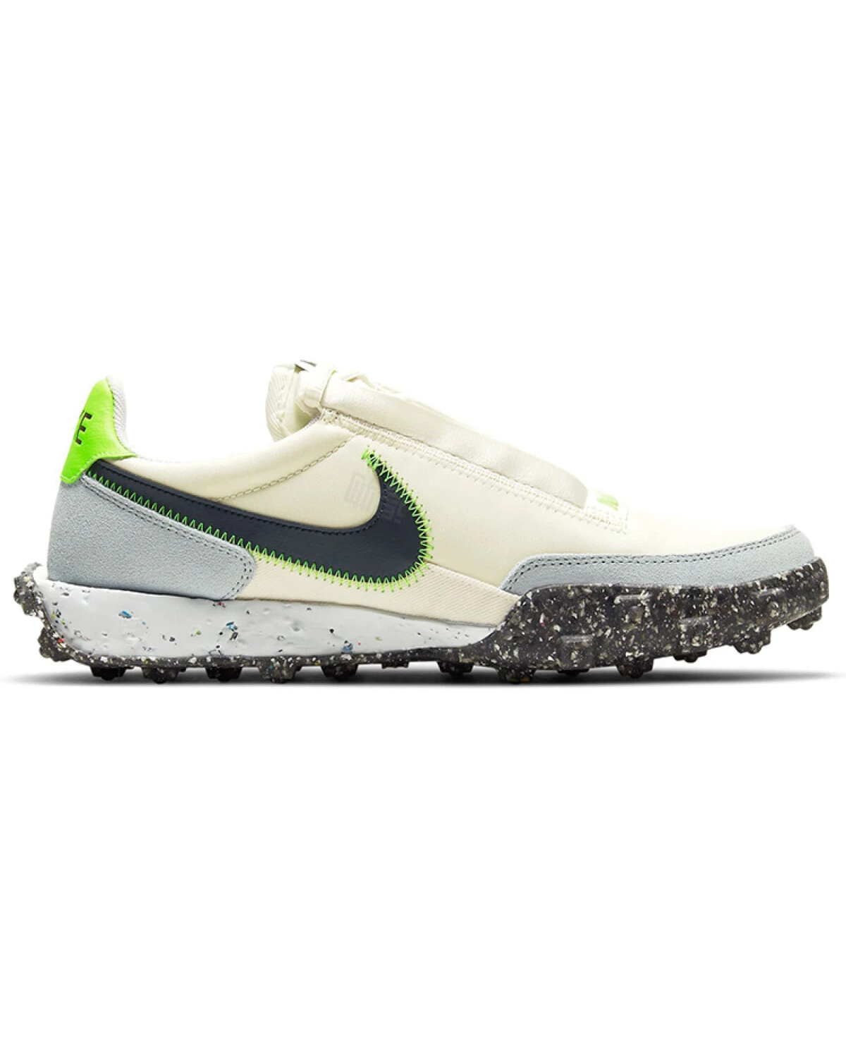 Nike Waffle Racer женские повседневные кроссовки молочно-черно-серые картинка