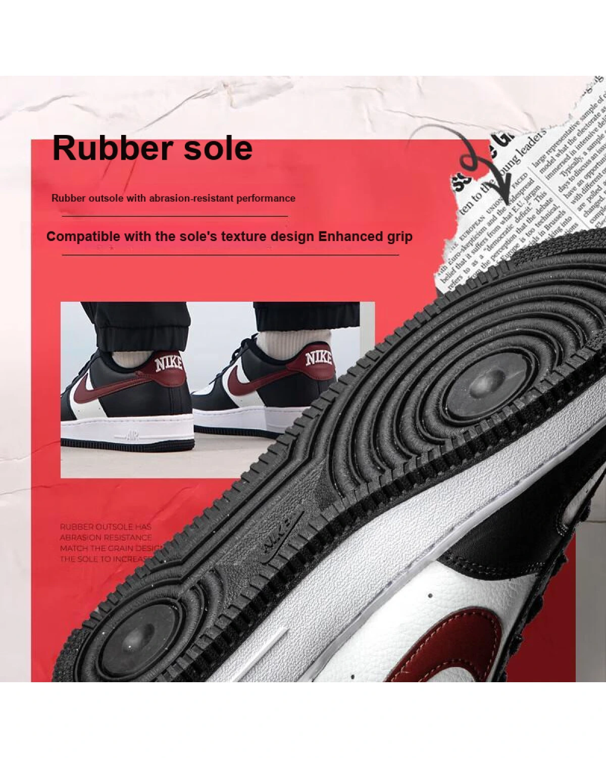 Nike Air Force 1 детские кроссовки черно-белые картинка