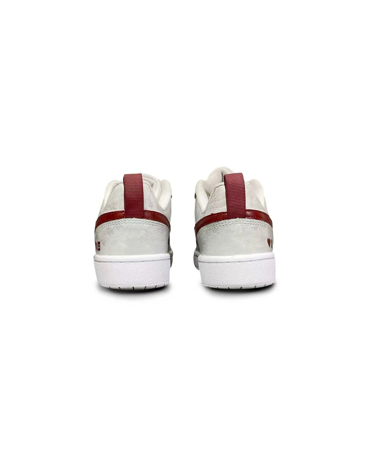 Nike Court Borough детские кроссовки кожаные с дизайном любовь и улыбка красные картинка