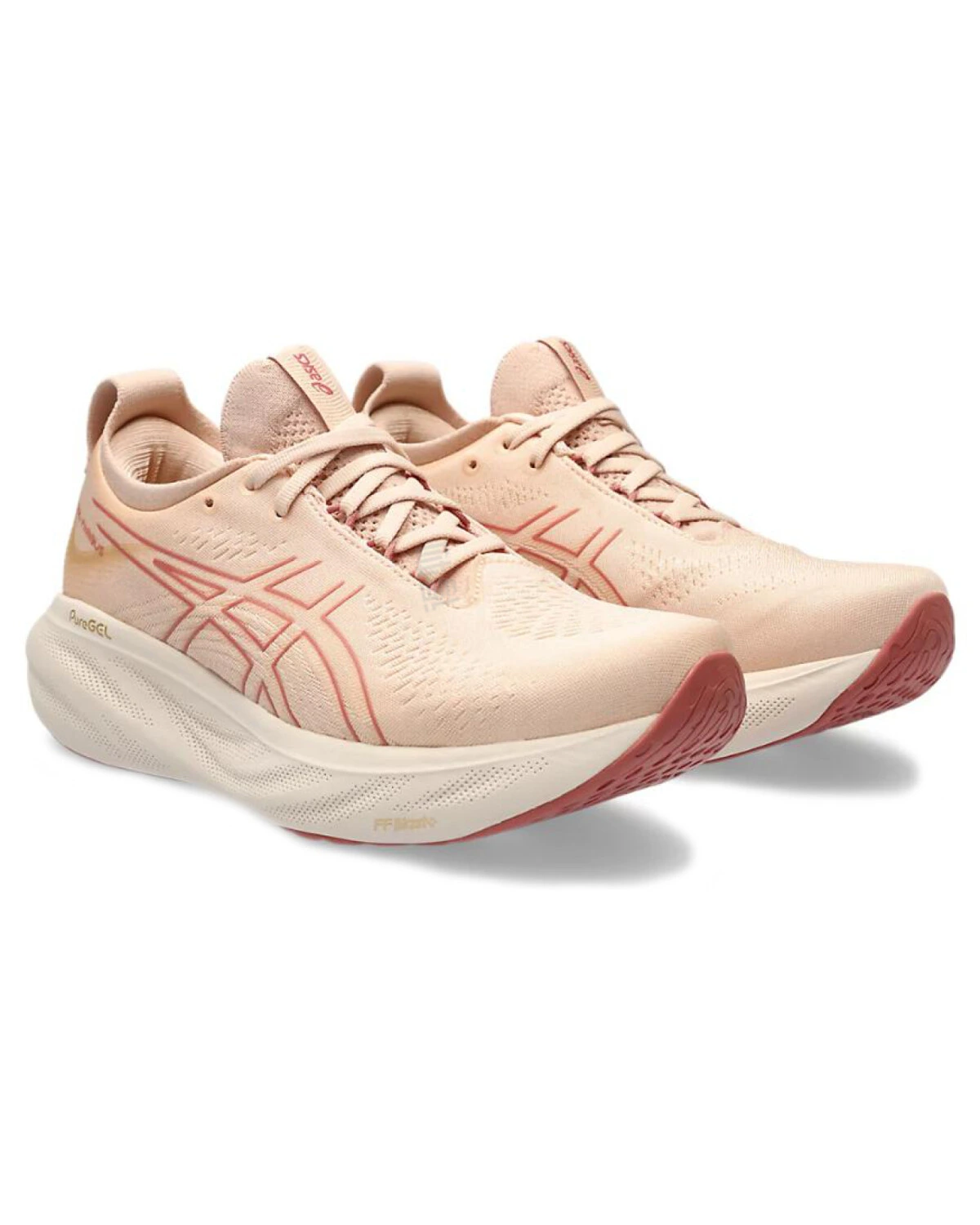 Asics GEL-Nimbus 25 женские кроссовки для бега мягкие бежевые картинка