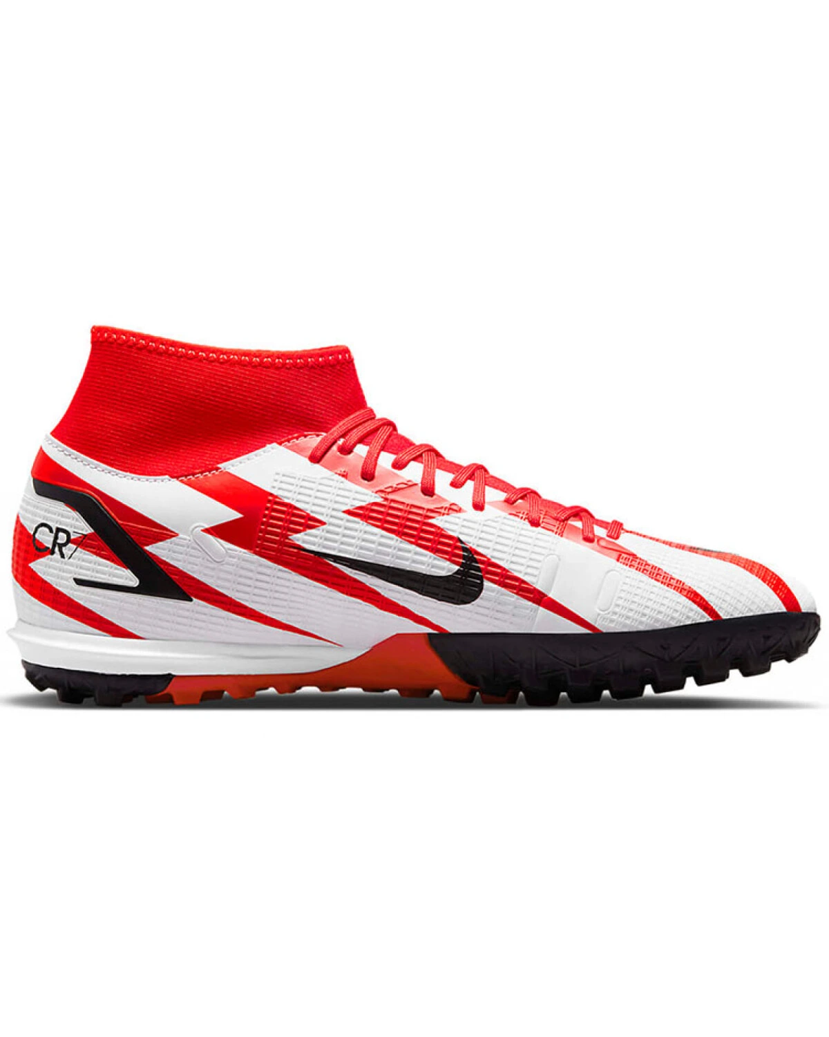 Nike Mercurial Superfly 8 MID унисекс футбольные бутсы для скорости красно-белые картинка