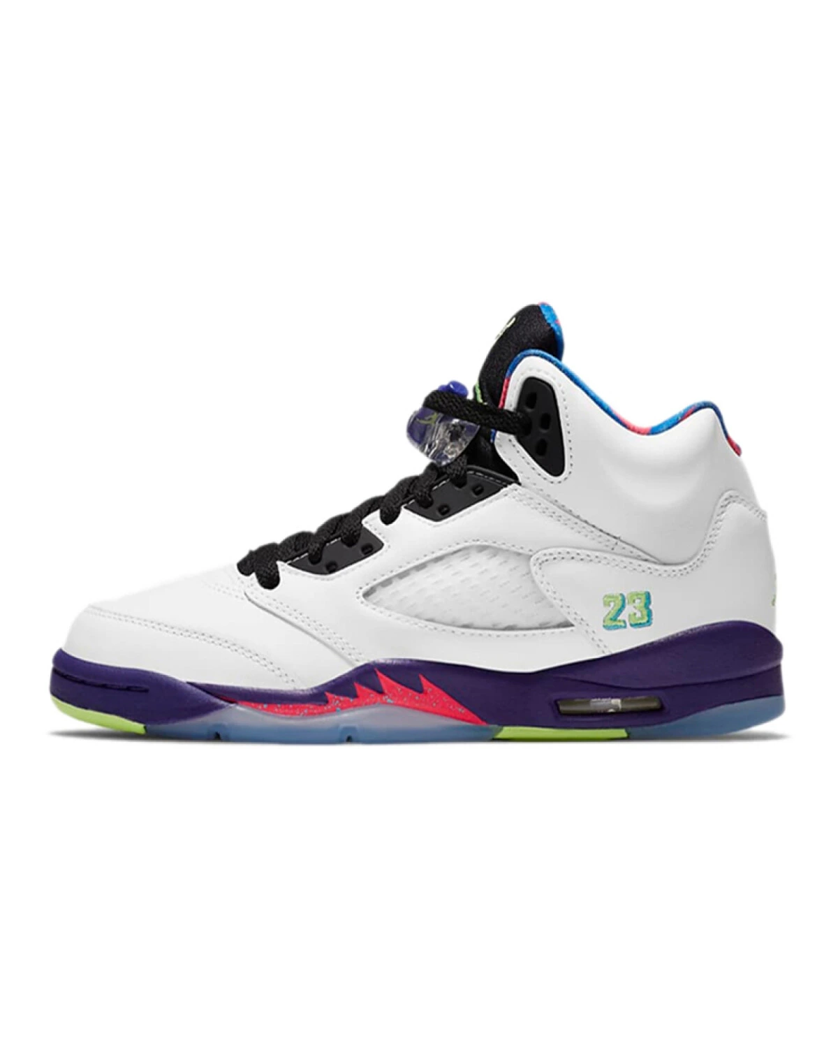 Jordan Air Jordan 5 Retro детские кроссовки бело-фиолетовые с амортизацией картинка