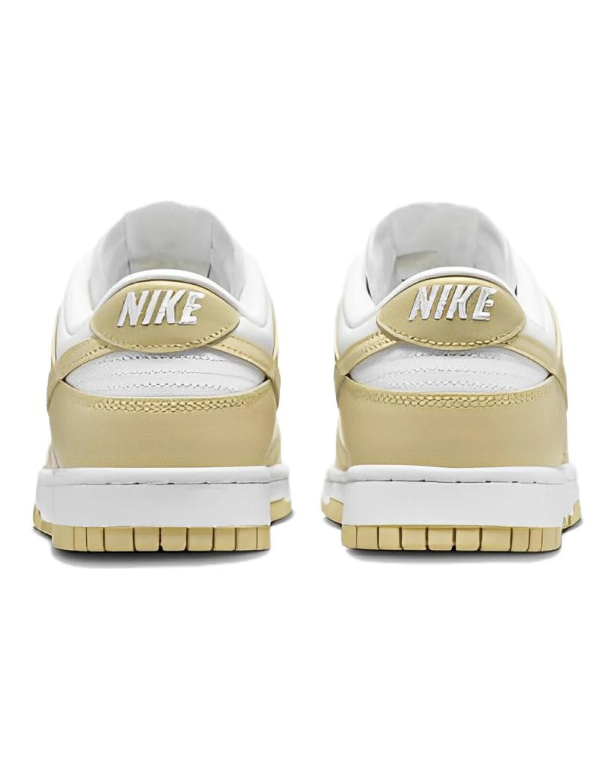 Nike Dunk унисекс кроссовки белые и бежевые картинка