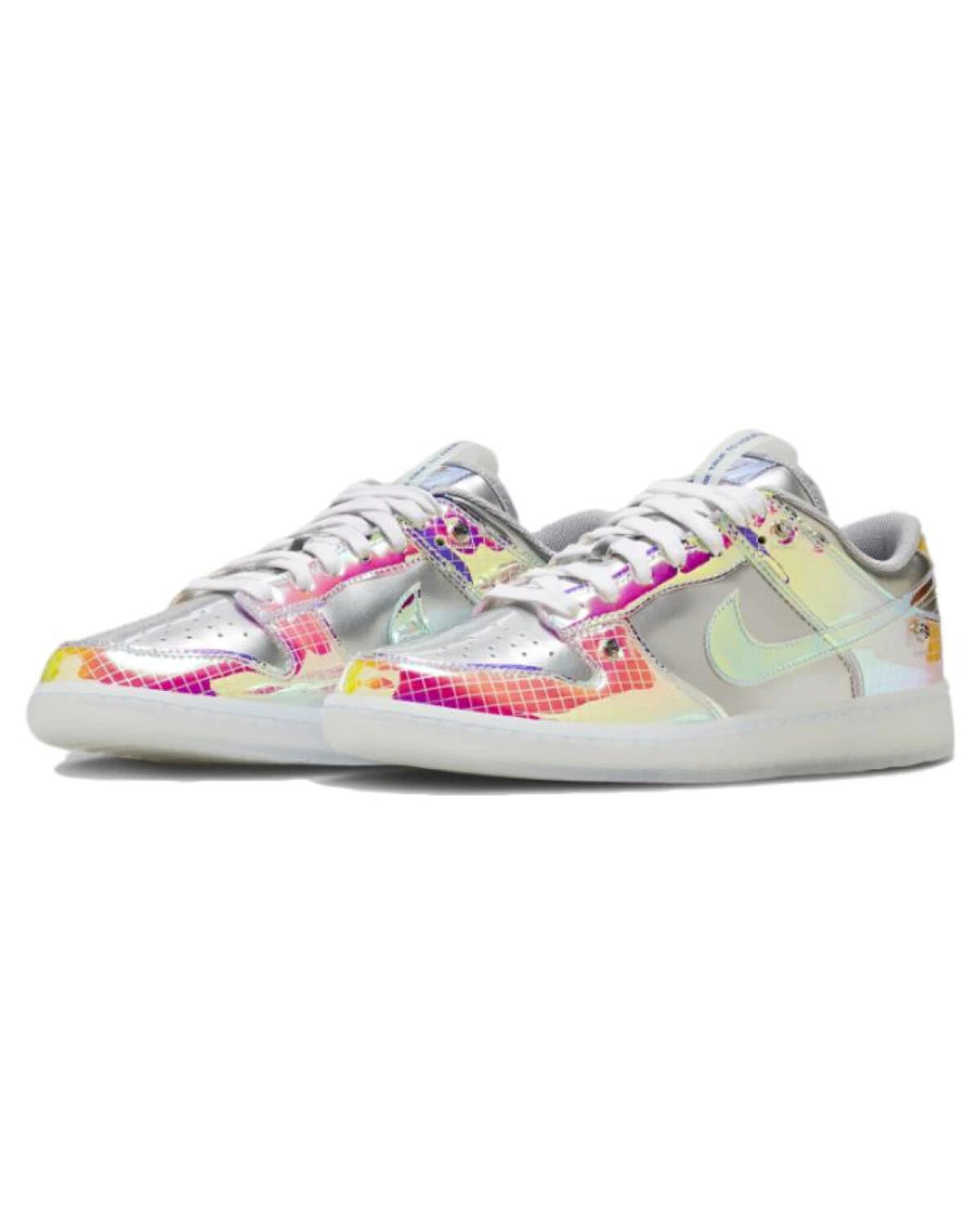 Nike Dunk unisex кроссовки серебряные из синтетической кожи картинка