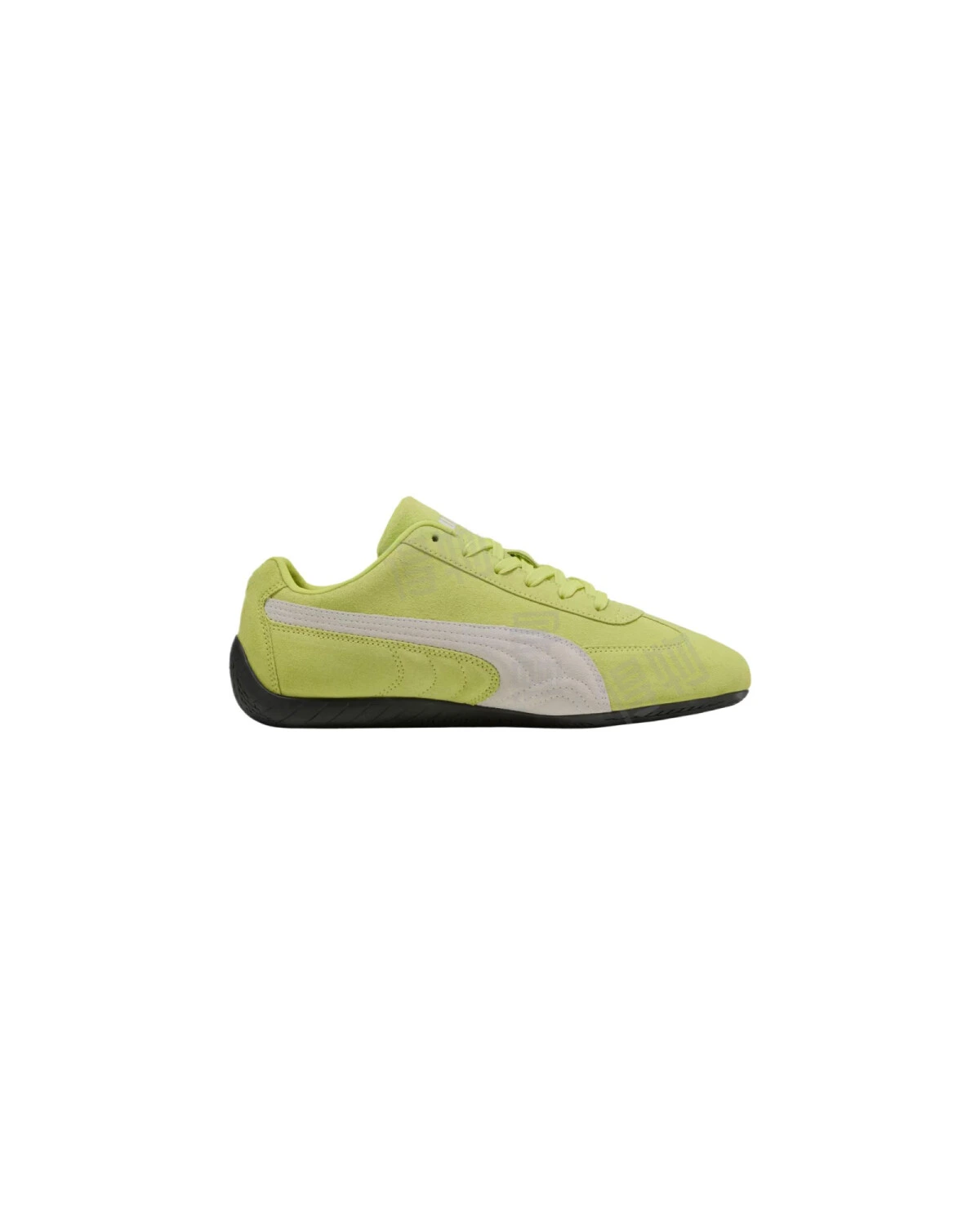 PUMA Speedcat unisex кроссовки тренировочные желто-белые из натуральной кожи картинка
