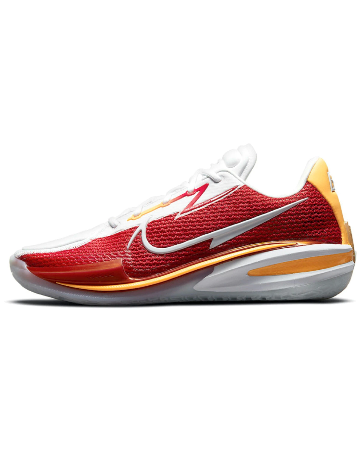 Nike Air Zoom G.T. Cut 1 унисекс баскетбольные кроссовки бело-красные картинка