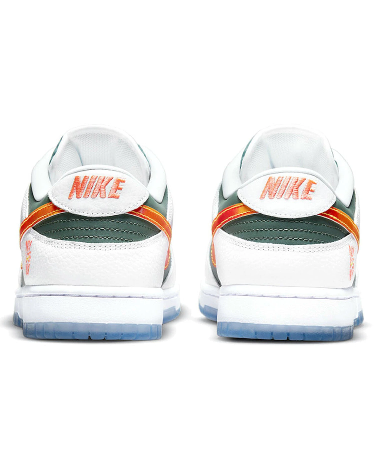 Nike Dunk SE "NY vs NY" unisex кроссовки бело-зелено-оранжевые картинка