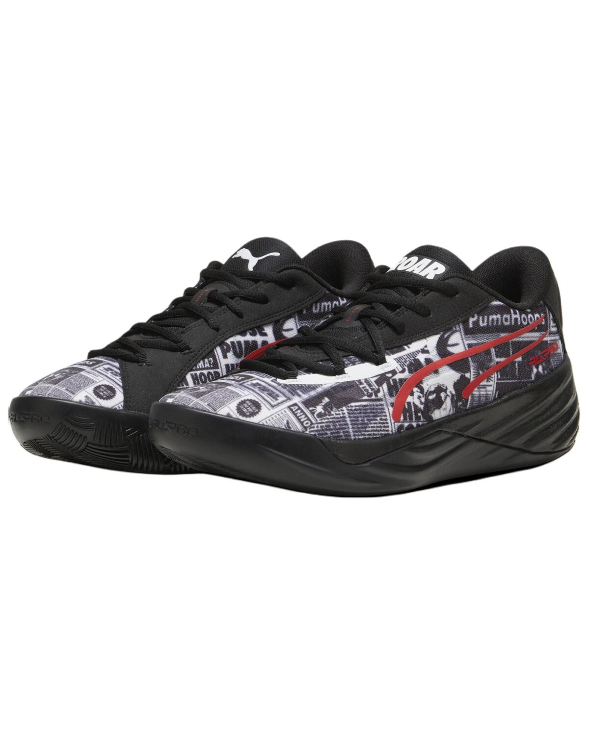 PUMA All Pro Nitro унисекс кроссовки серо-черные с амортизацией и антискользящей подошвой картинка