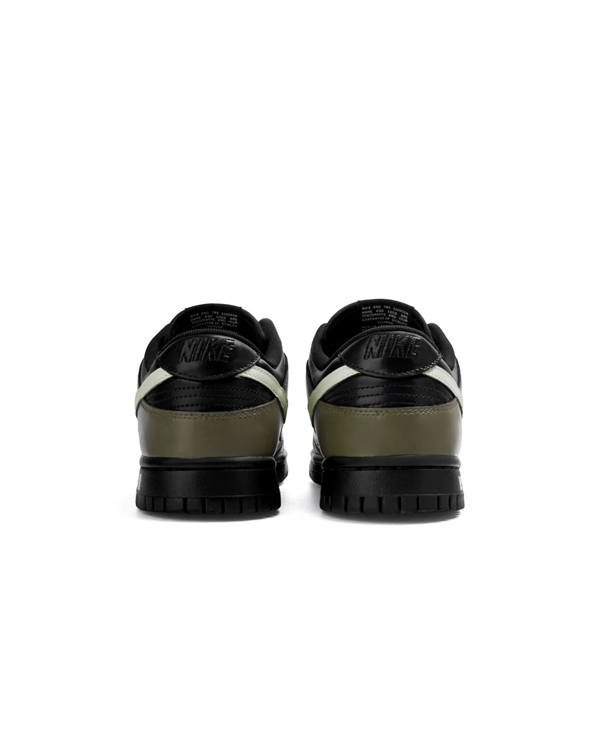 Nike Dunk детские кроссовки кожаные черные картинка