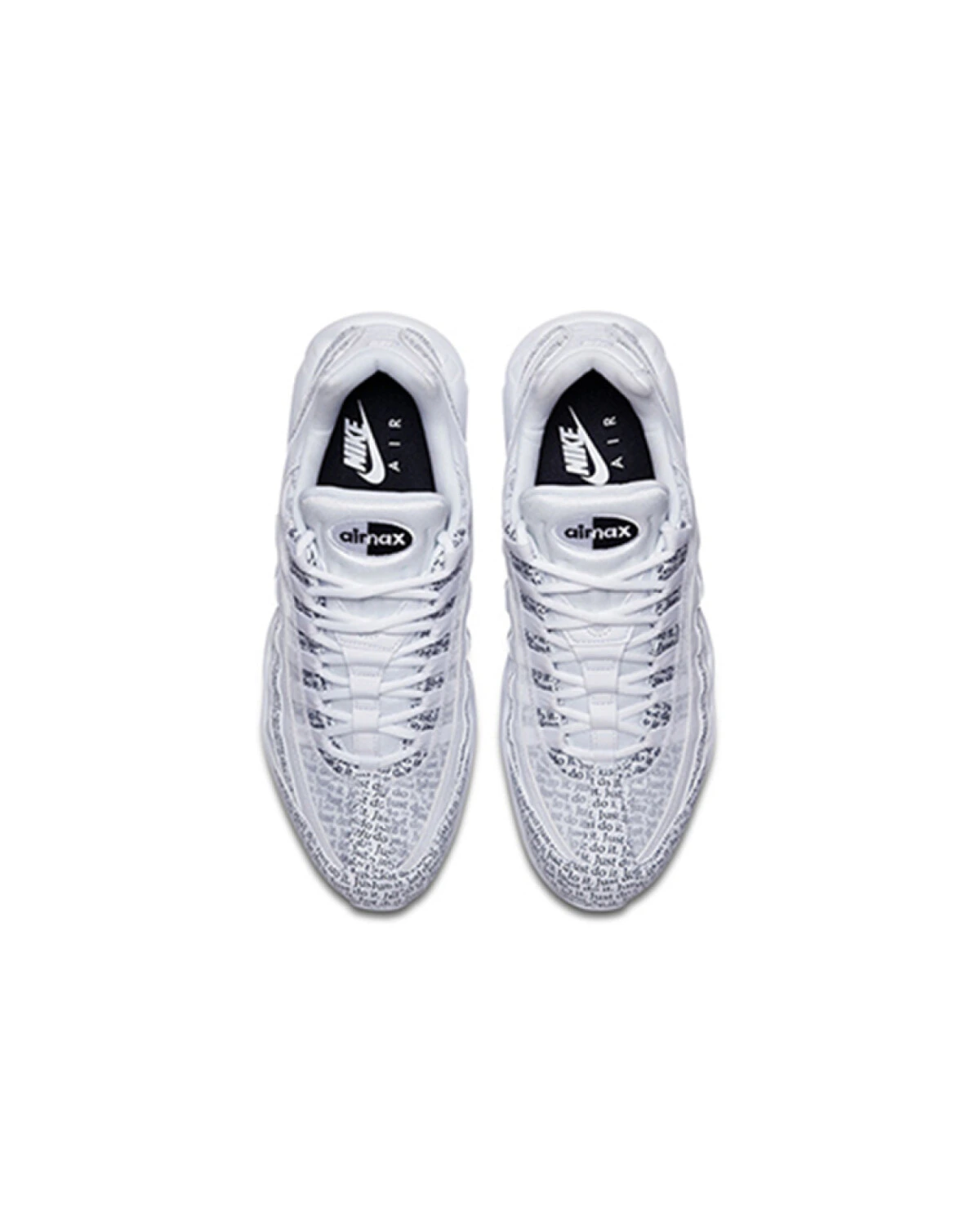 Nike Air Max 95 унисекс кроссовки беговые белые с принтом Just Do It картинка