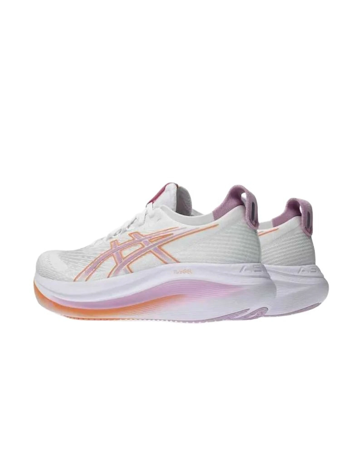 Asics GEL-NIMBUS 27 женские спортивные кроссовки бело-фиолетовые картинка