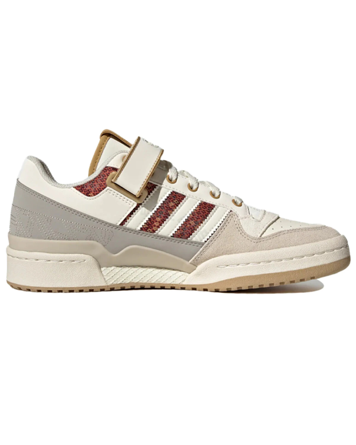 Adidas Originals FORUM Low унисекс кроссовки кожаные бело-красно-серые картинка