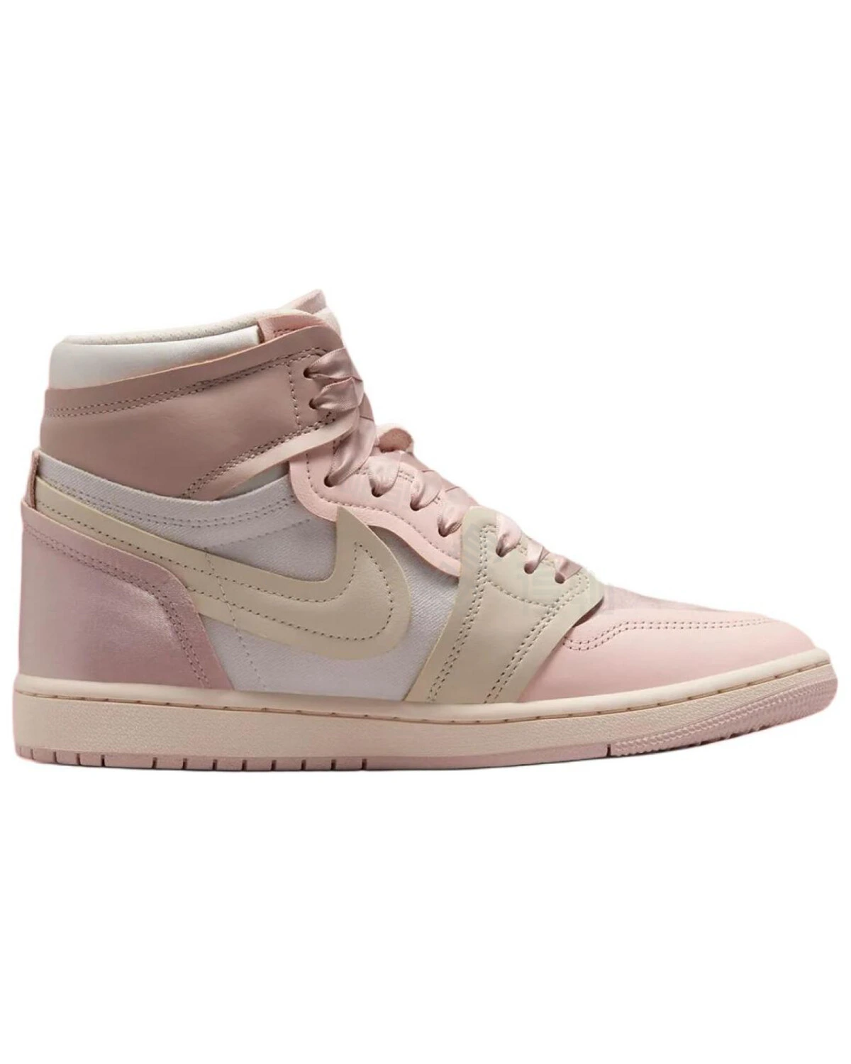 Jordan Air Jordan 1 женские спортивные кроссовки высокие розовые картинка
