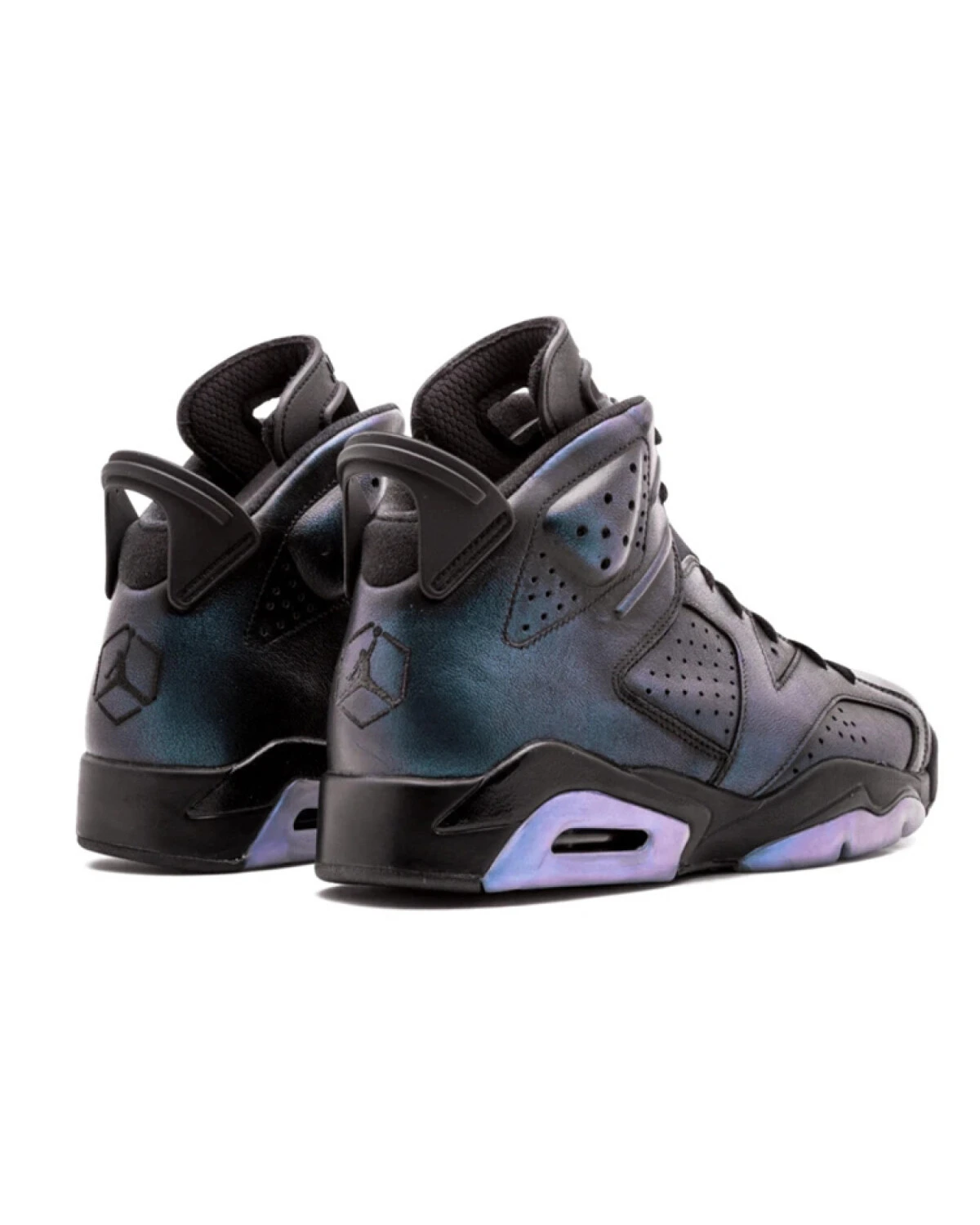 Jordan Air Jordan 6 unisex кроссовки высокие чёрные с металлическим серебром картинка