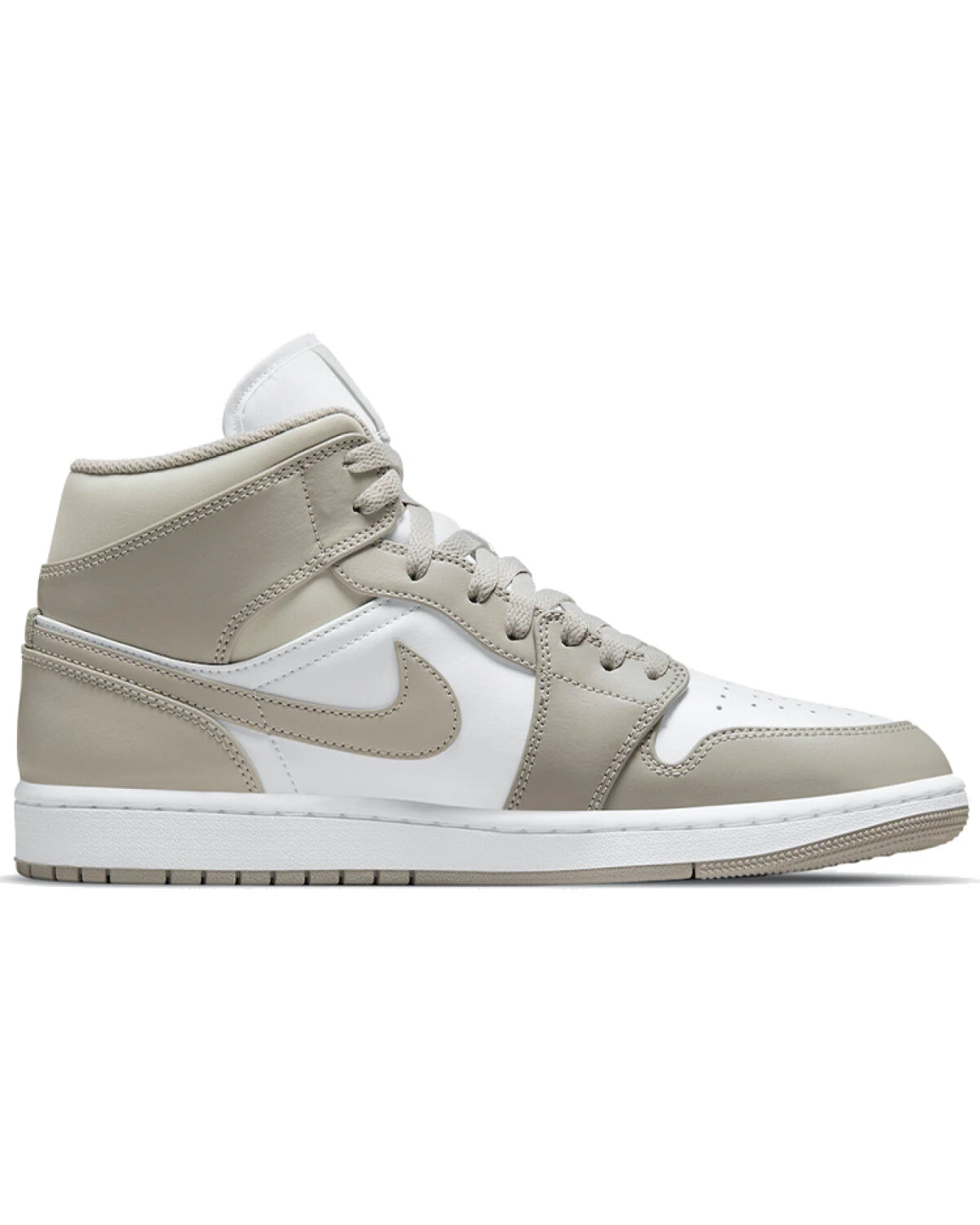 Jordan Air Jordan 1 кроссовки унисекс бело-серые кожаные картинка