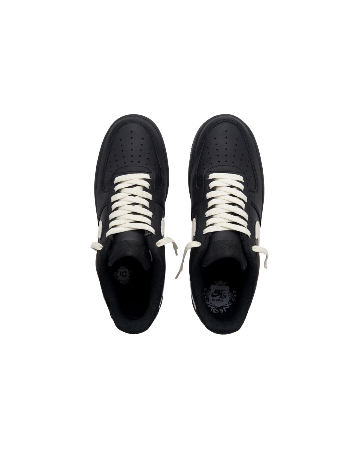 Nike Air Force 1 Vanilla Latte unisex черно-белые кроссовки картинка