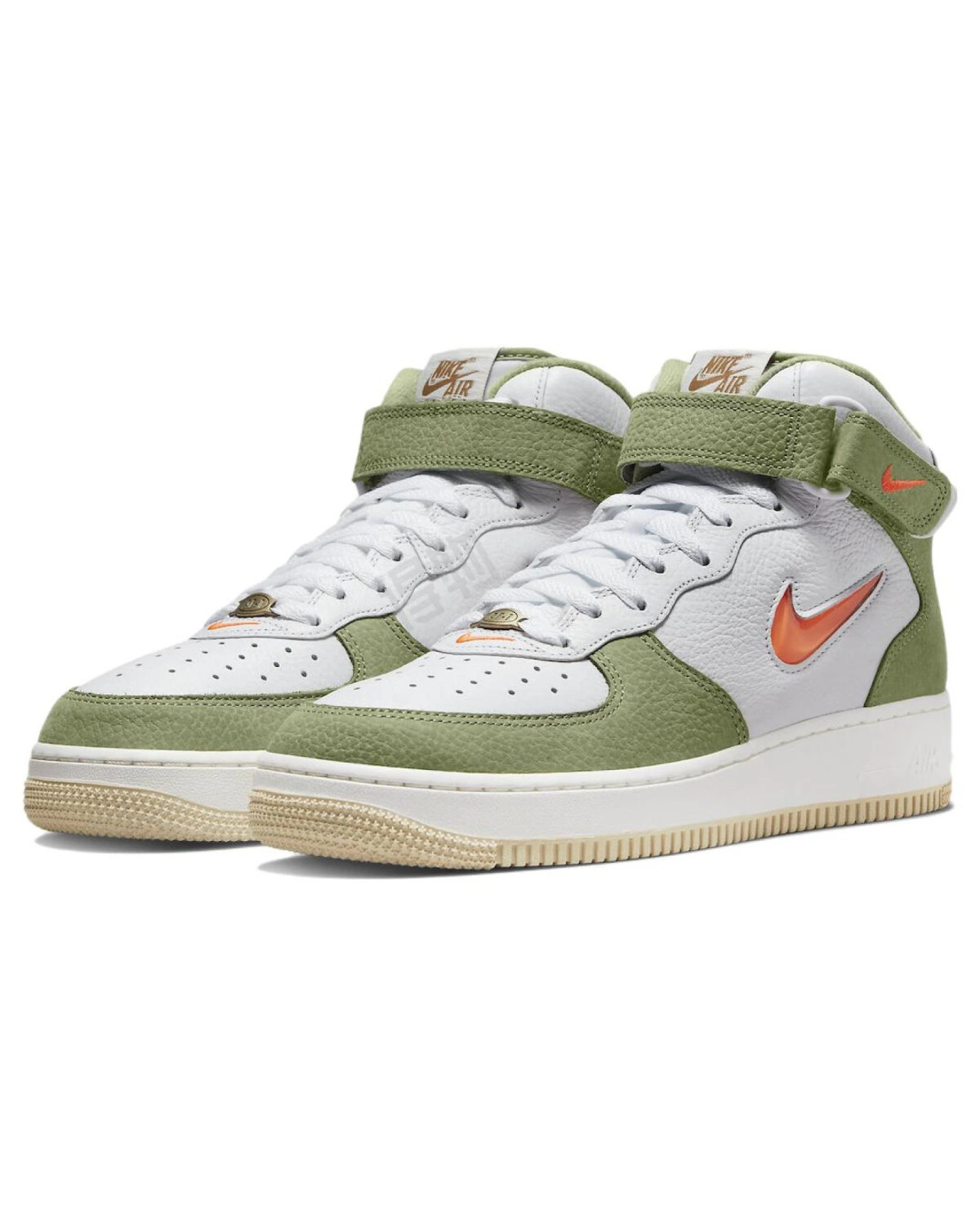 Nike Air Force 1 мужские кроссовки кожаные с амортизацией белые картинка