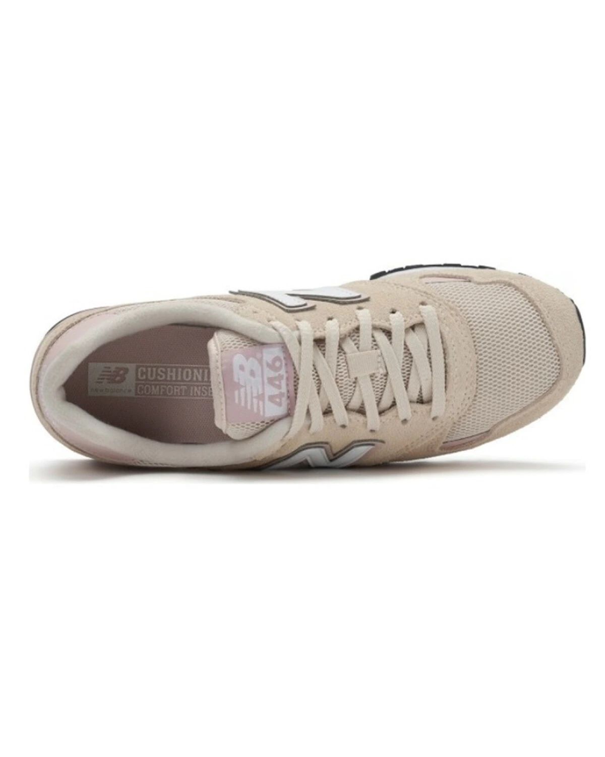 New Balance 446 женские кроссовки повседневные бежевые кожаные картинка