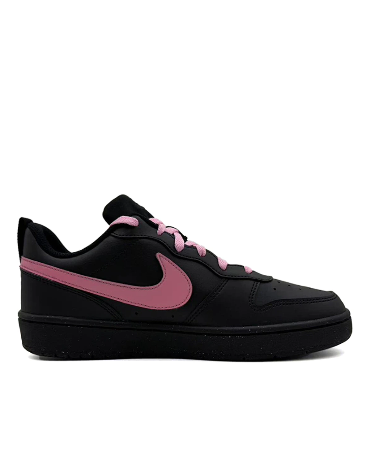 Nike Court Borough детские кроссовки черно-розовые unisex картинка