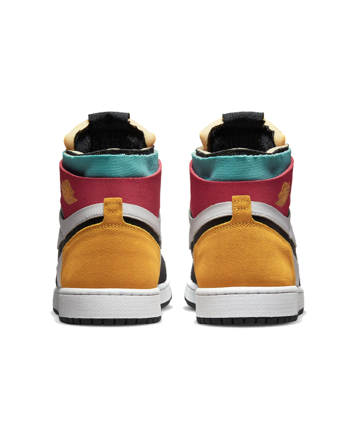 Jordan Air Jordan 1 High Top кроссовки высокие черно-белые с красным и желтым картинка