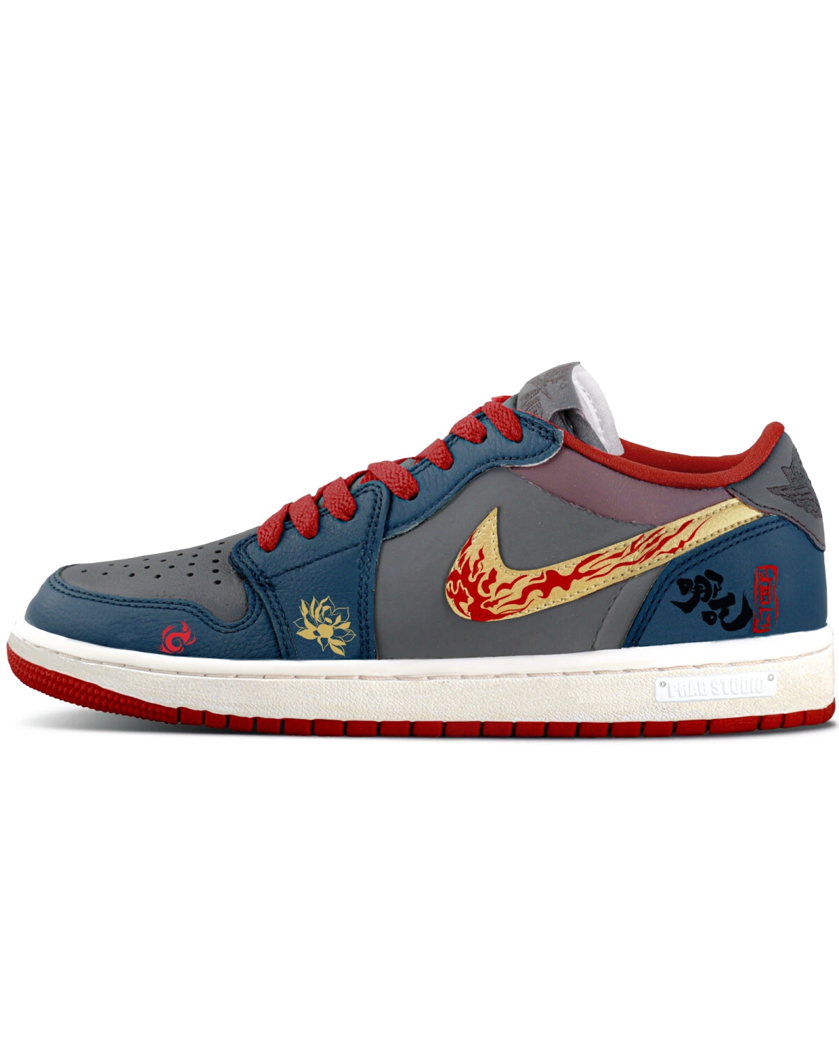 Jordan Air Jordan 1 unisex кроссовки с ручной росписью в китайском стиле синие картинка