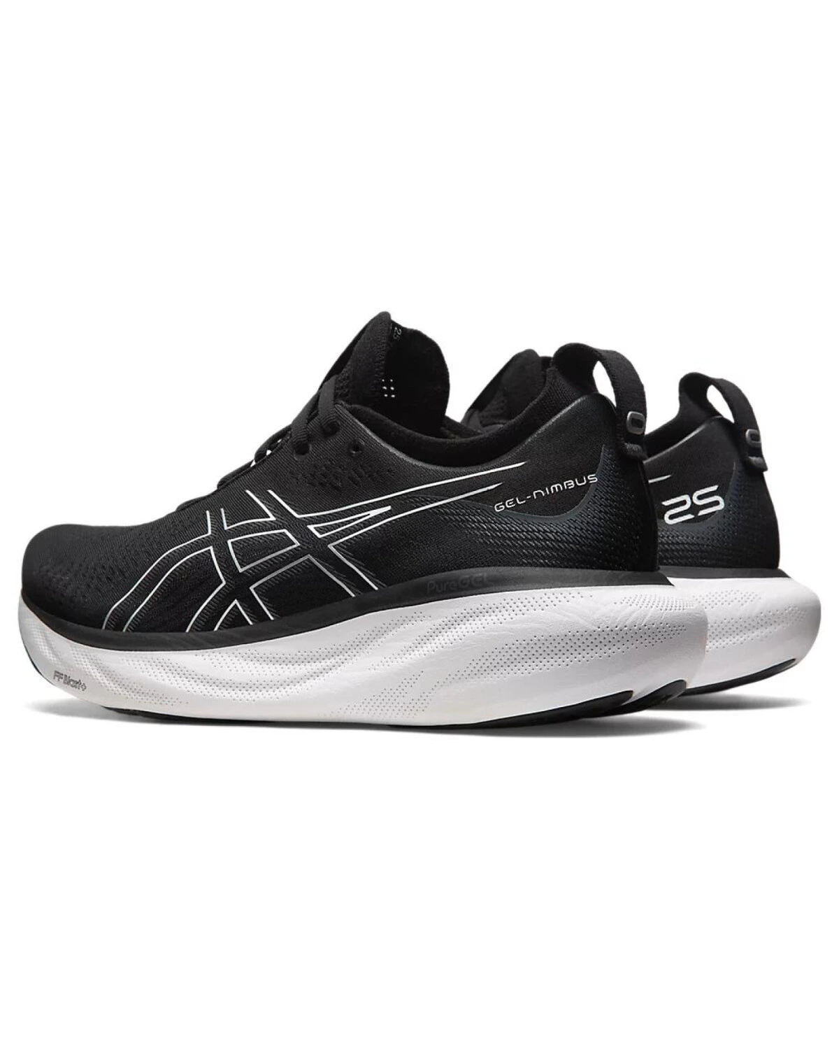 Asics GEL-Nimbus 25 мужские кроссовки для марафона черно-белые картинка