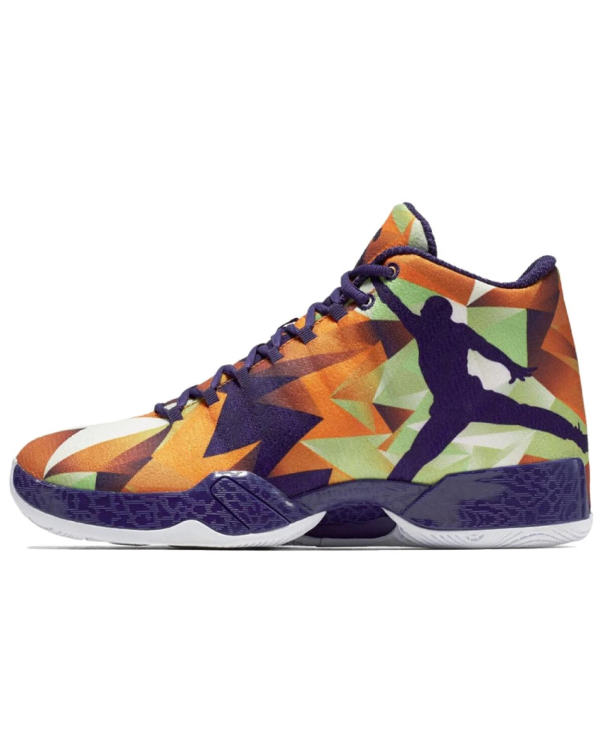 Jordan Air Jordan 29 мужские спортивные кроссовки высокие фиолетово-оранжевые картинка