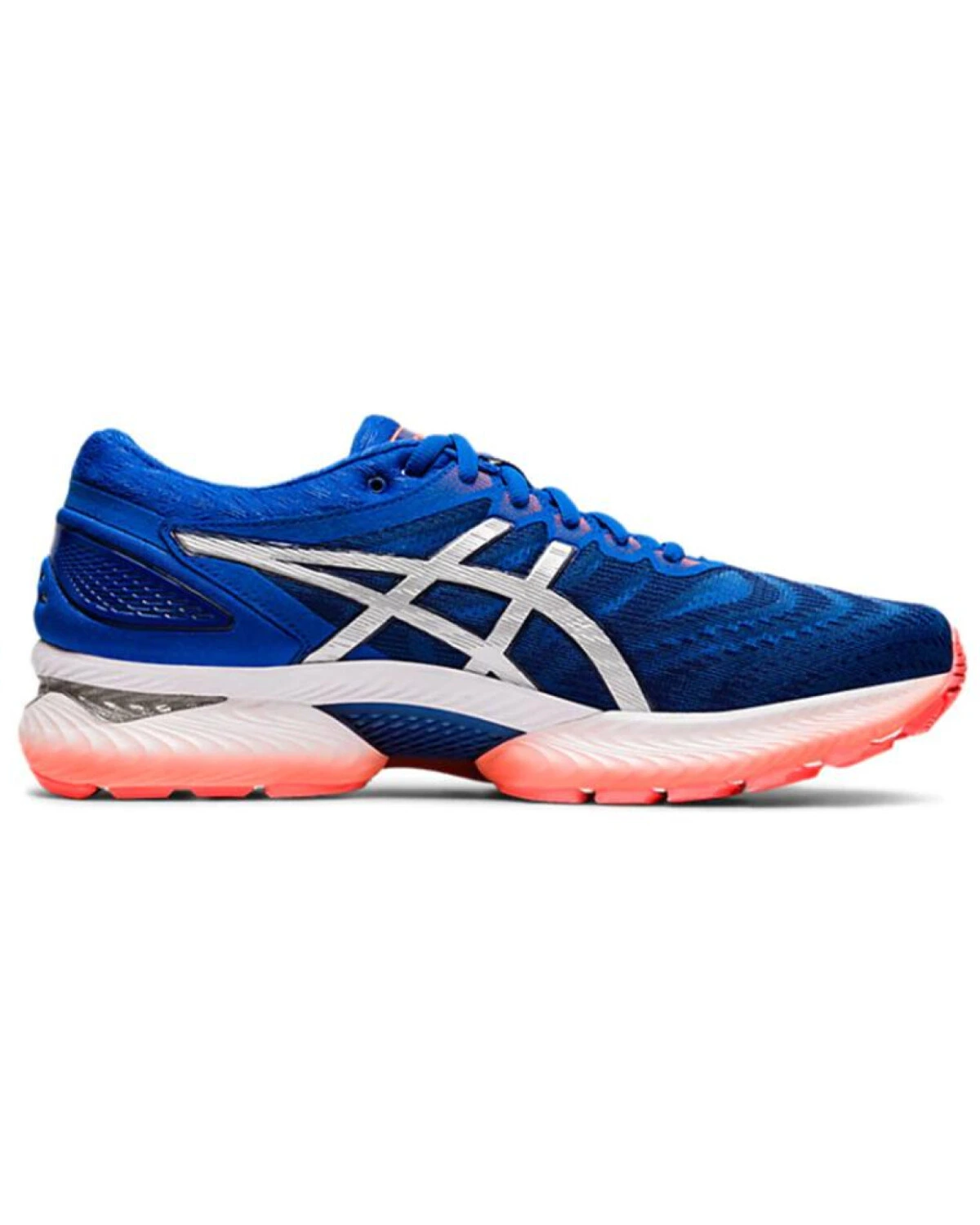 Asics GEL-Nimbus 22 мужские кроссовки с амортизацией и воздухопроницаемостью серебристо-голубо-розовые картинка