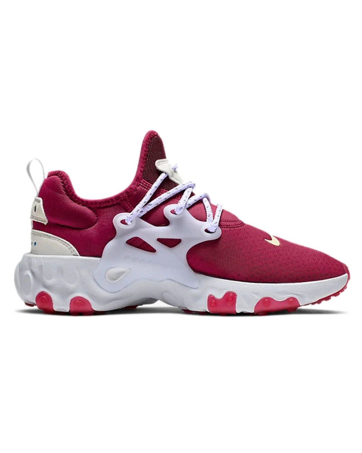 Nike React Presto детские повседневные нескользящие кроссовки бело-красные картинка