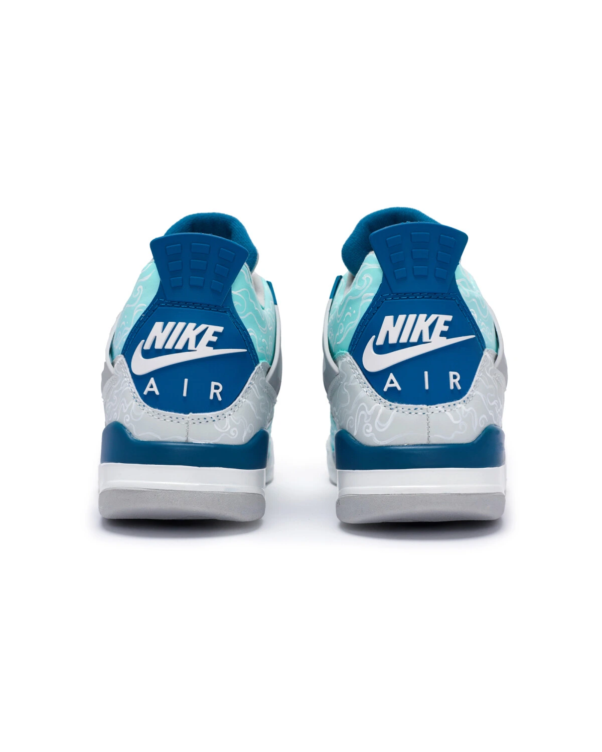 Jordan Air Jordan 4 унисекс кроссовки ретро баскетбольные голубо-серо-белые картинка