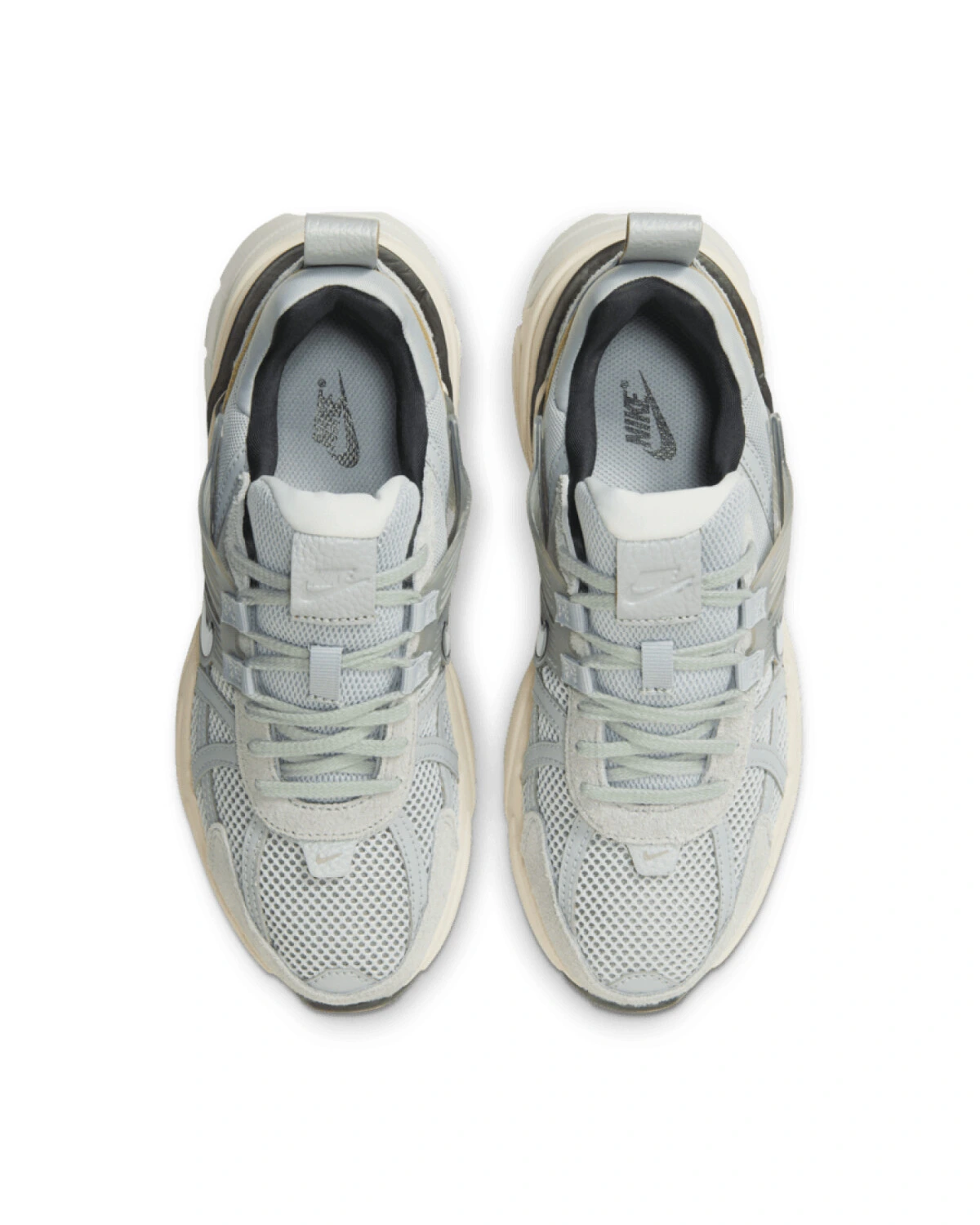 Nike V2K Run унисекс кроссовки серые с платформой и амортизацией картинка