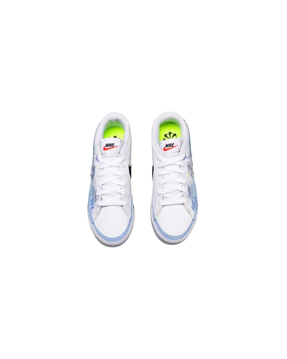 Nike Court Legacy мужские и женские кеды легкие дышащие сине-белые картинка