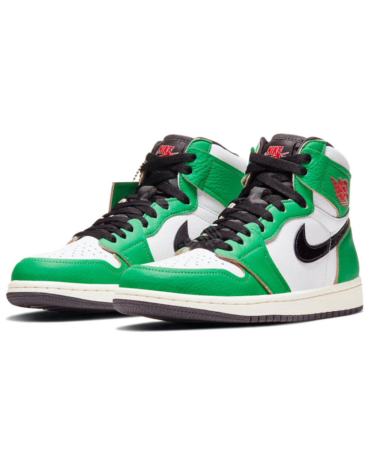 Jordan Air Jordan 1 Retro High OG Lucky Green женские кроссовки зелёно-белые картинка