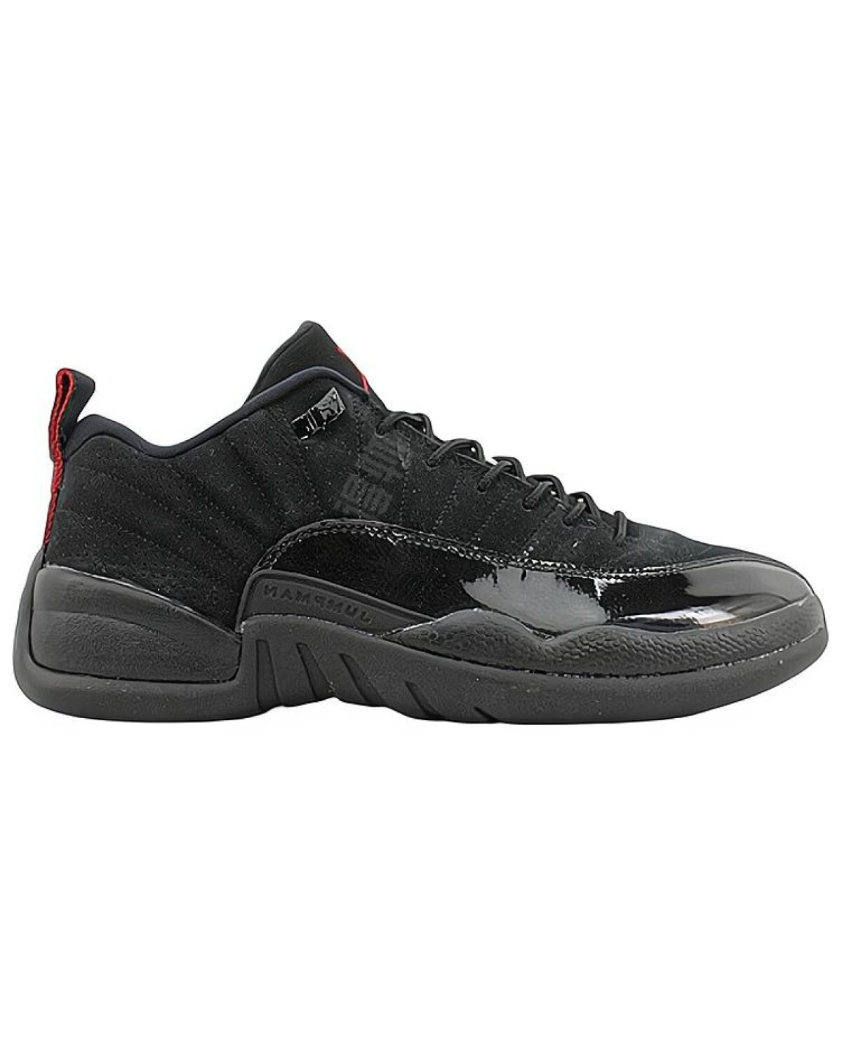 Jordan Air Jordan 12 Retro Low мужские кроссовки черные лаковые противоскользящие картинка