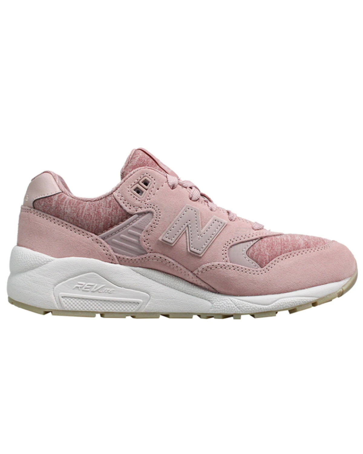 New Balance 580 женские кроссовки розовые с амортизацией и облегающим кроем картинка