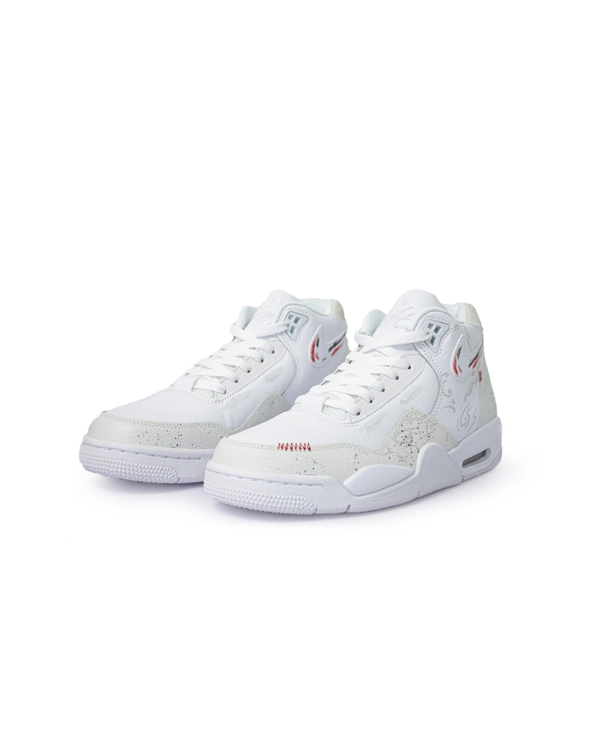 Nike Flight Legacy унисекс кроссовки средние бело-красные с принтом картинка