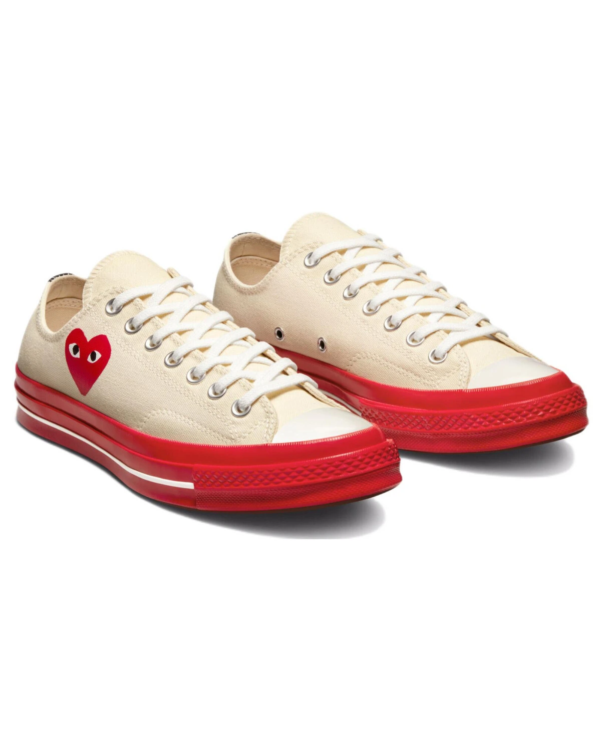 Converse Chuck Taylor All Star 1970s OX унисекс кеды бело-красные холщовые картинка