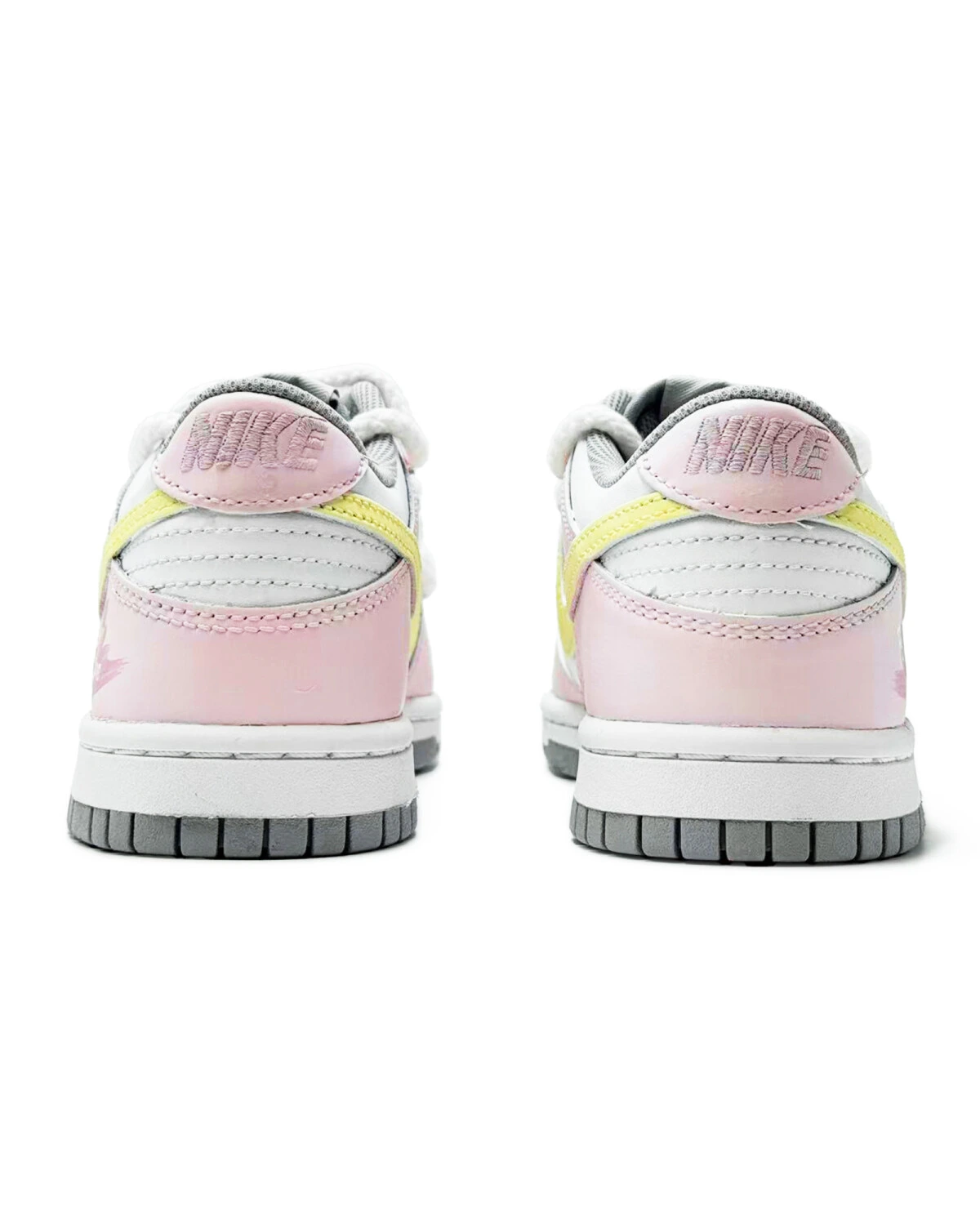 Nike Dunk детские кроссовки розовые кожаные с амортизацией и картинка