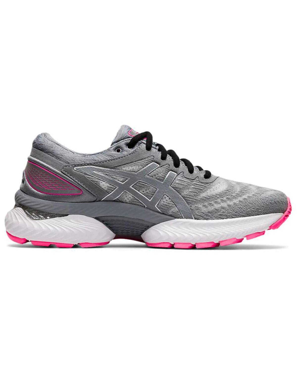 Asics GEL-Nimbus 22 женские кроссовки для бега серо-розово-белые картинка