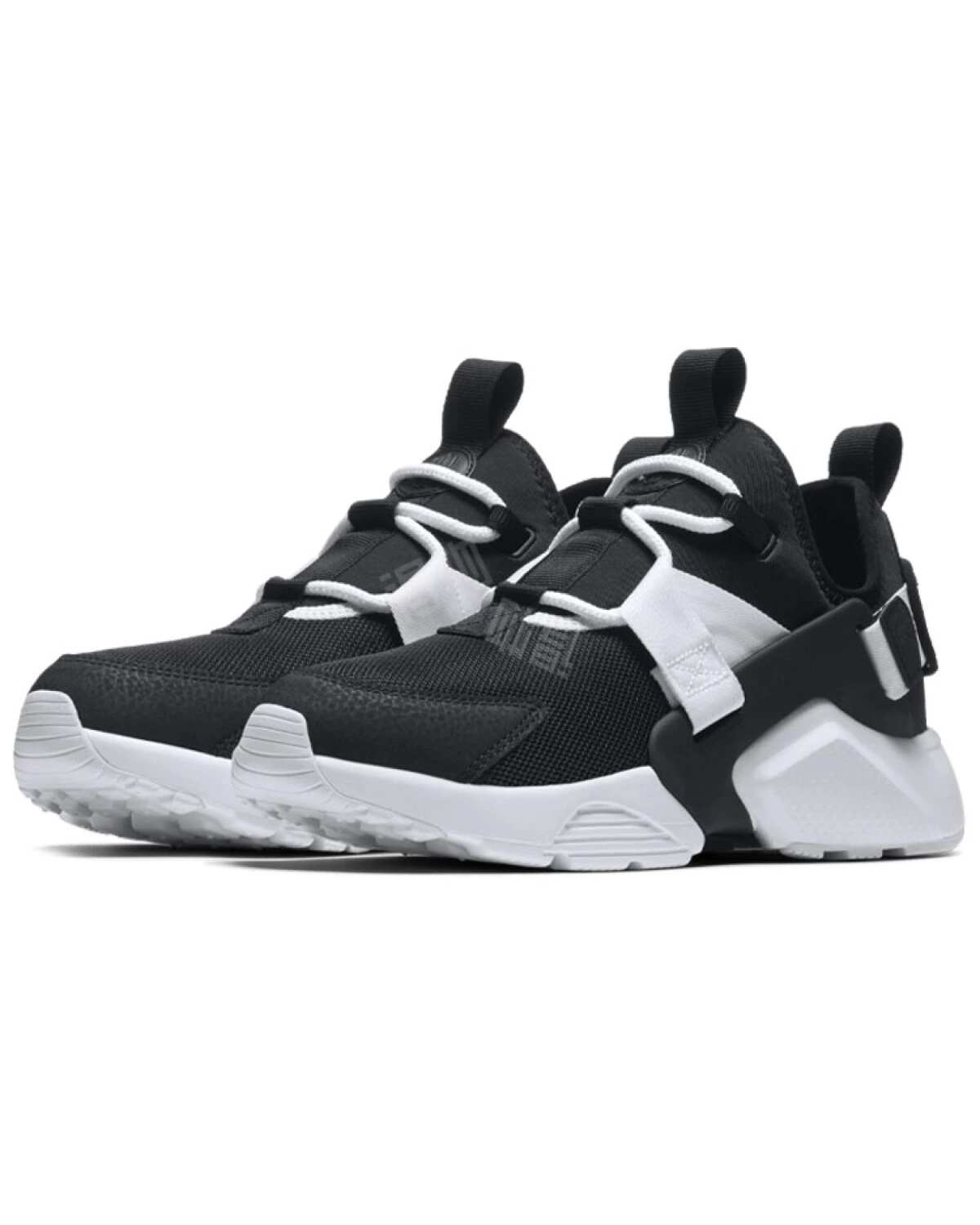 Nike Air Huarache City Low женские кроссовки черно-белые повседневные картинка