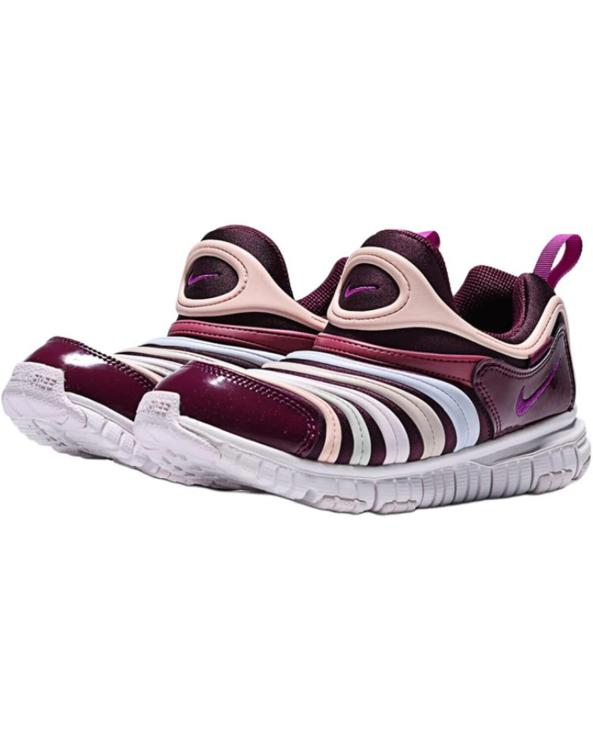 Nike Dynamo Free детские кроссовки комфортные красные с круглым носком картинка