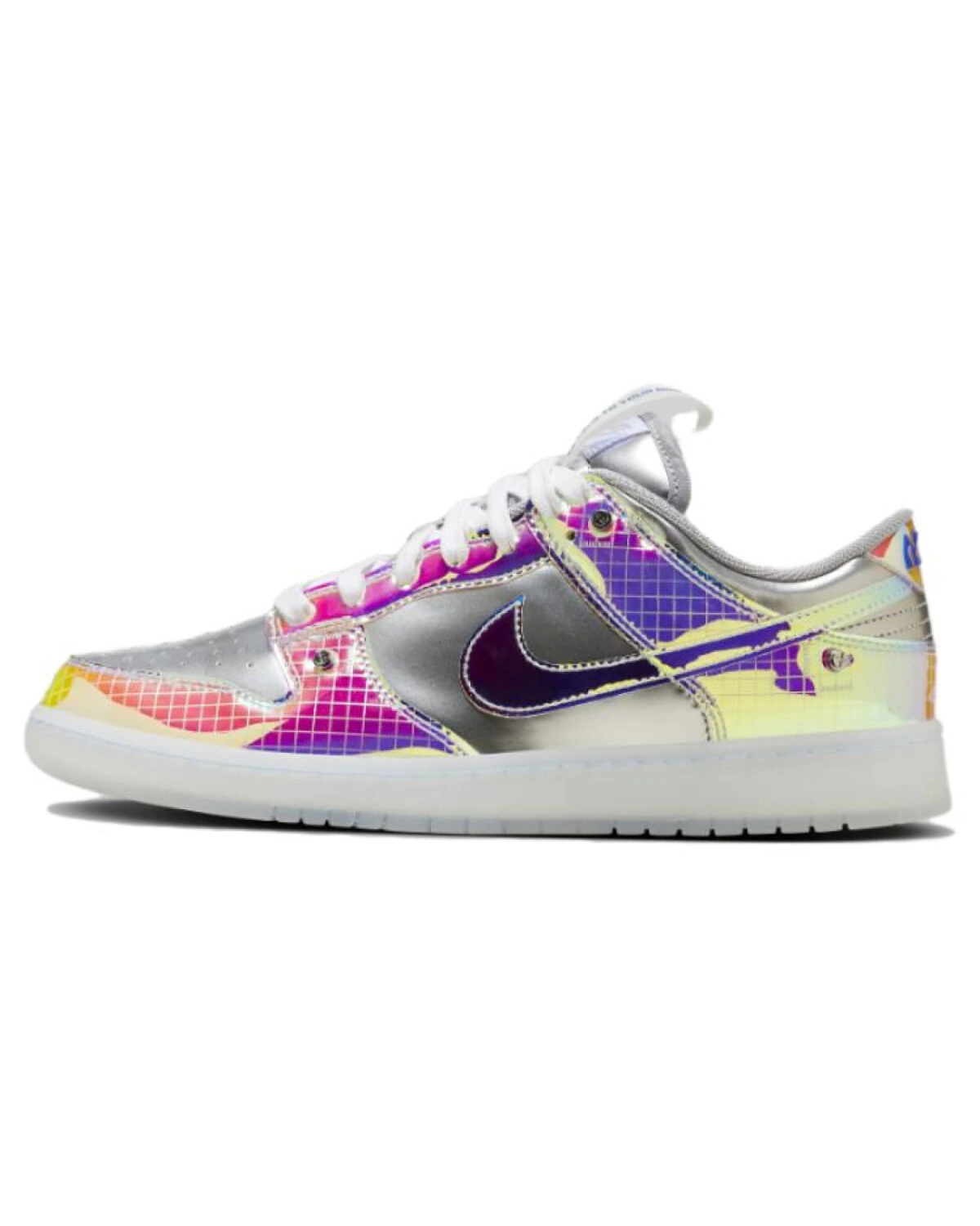 Nike Dunk unisex кроссовки серебряные из синтетической кожи картинка
