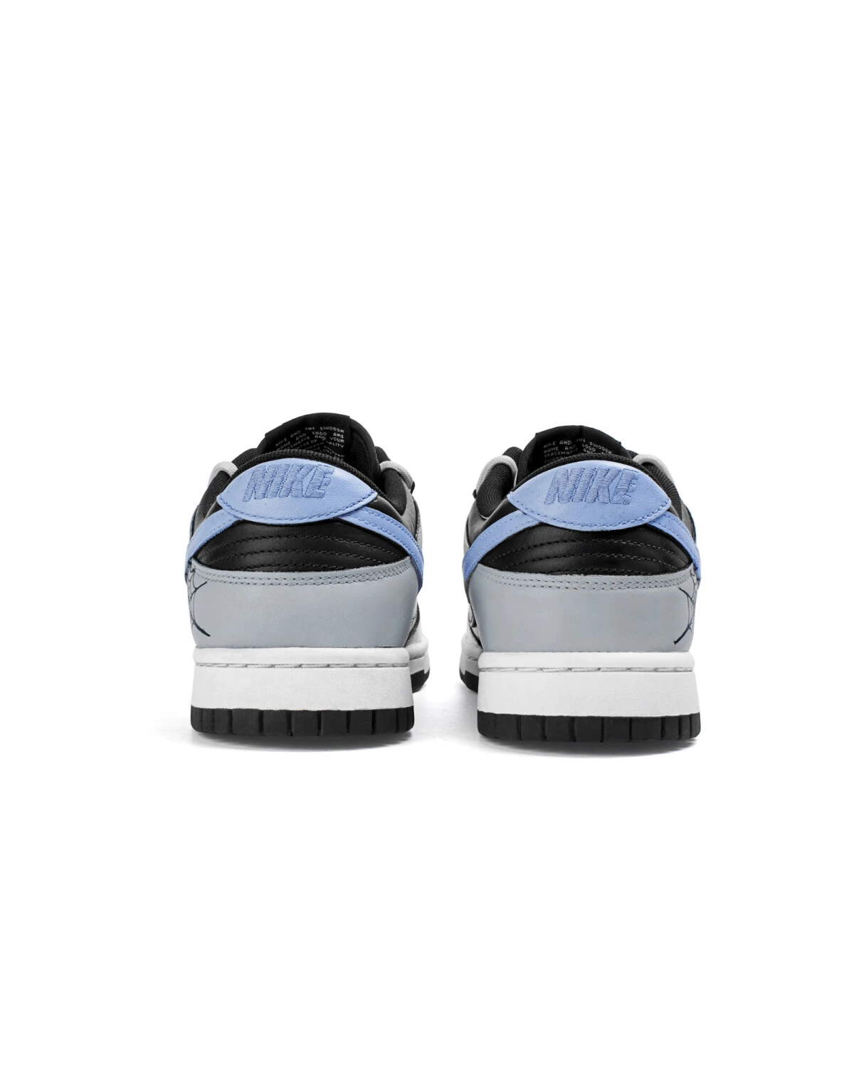 Nike Dunk детские кроссовки кожаные серые картинка