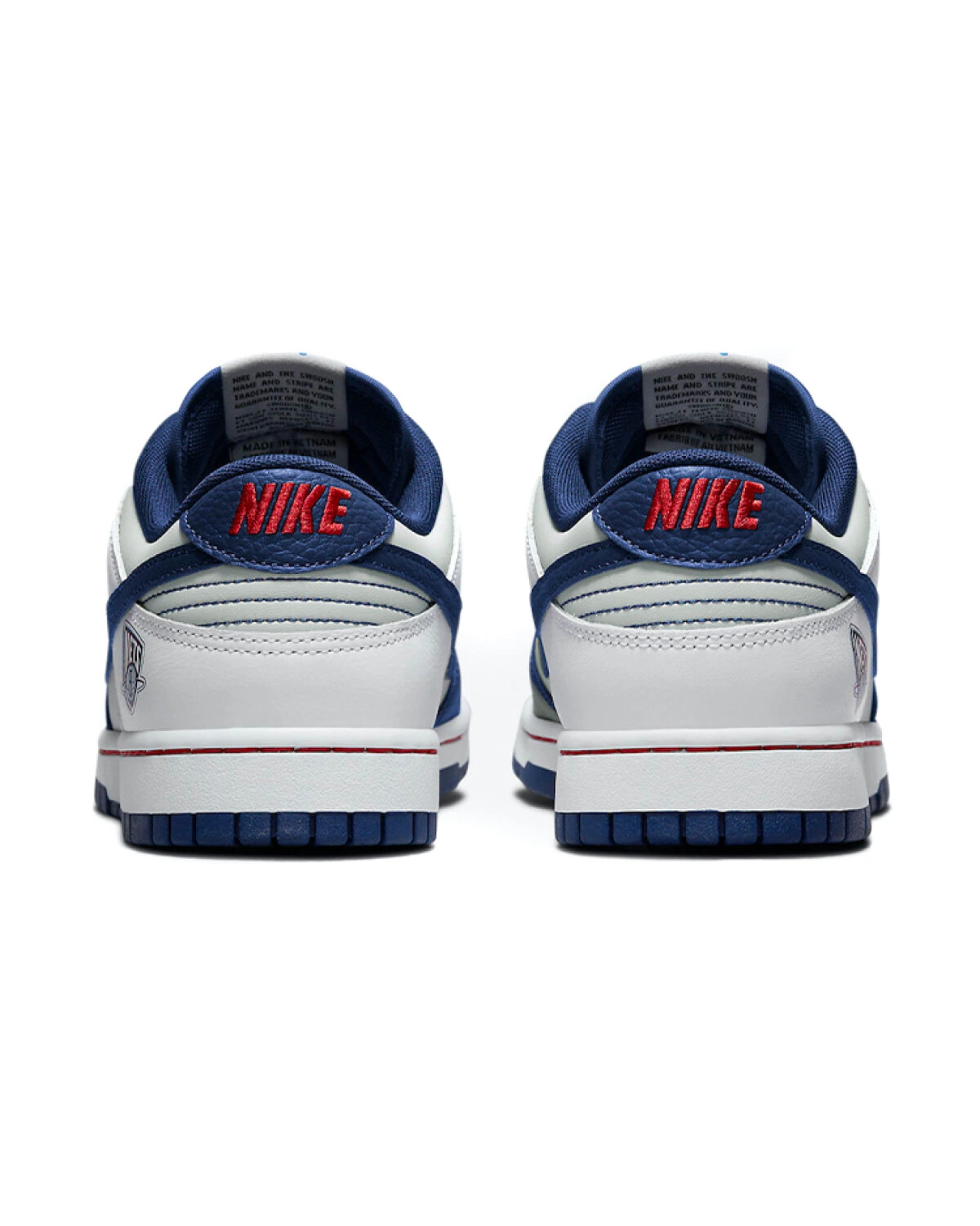 Nike Dunk Low "Brooklyn Nets" мужские кроссовки из искусственной кожи серо-белые-синие картинка