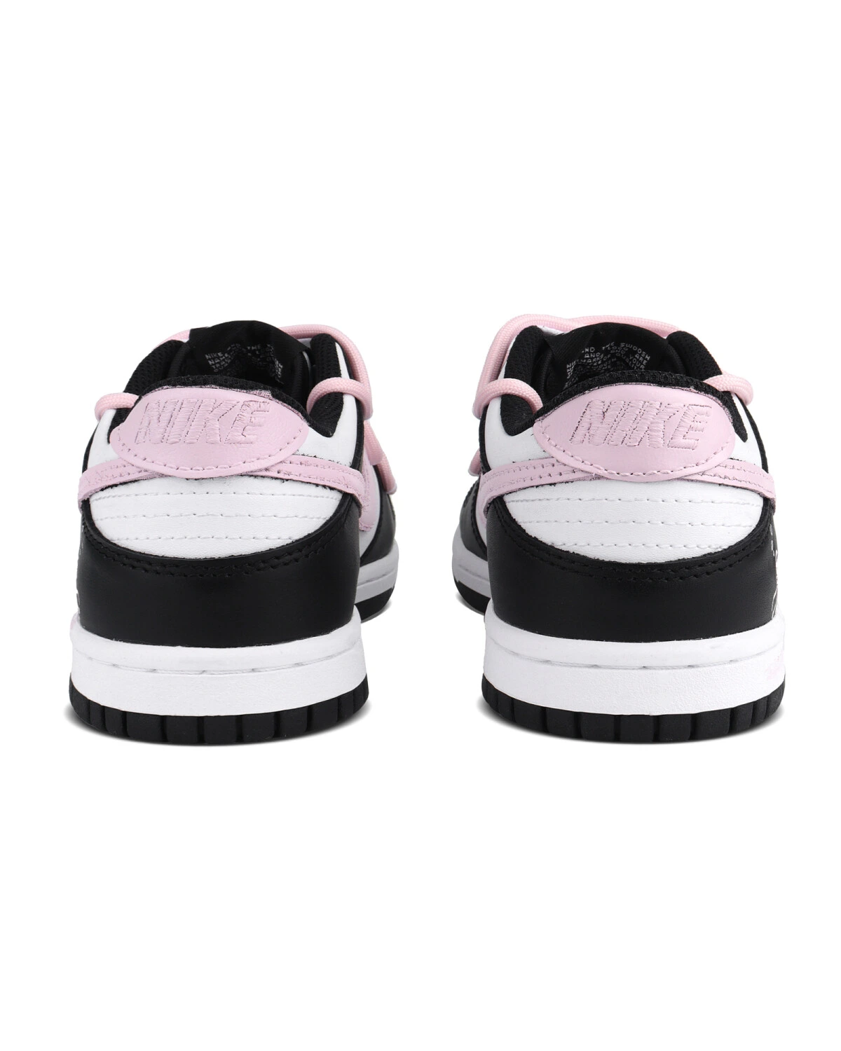 Nike Dunk детские кроссовки черно-розовые из синтетики противоскользящие картинка