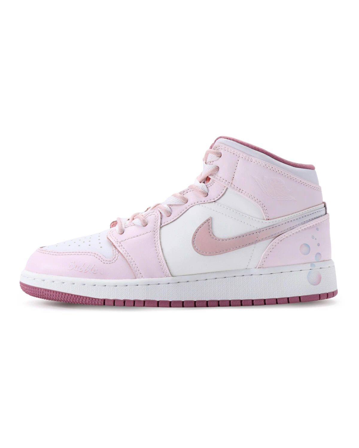 Jordan Air Jordan 1 женские кроссовки розово-белые с амортизацией и противоскользящей подошвой картинка