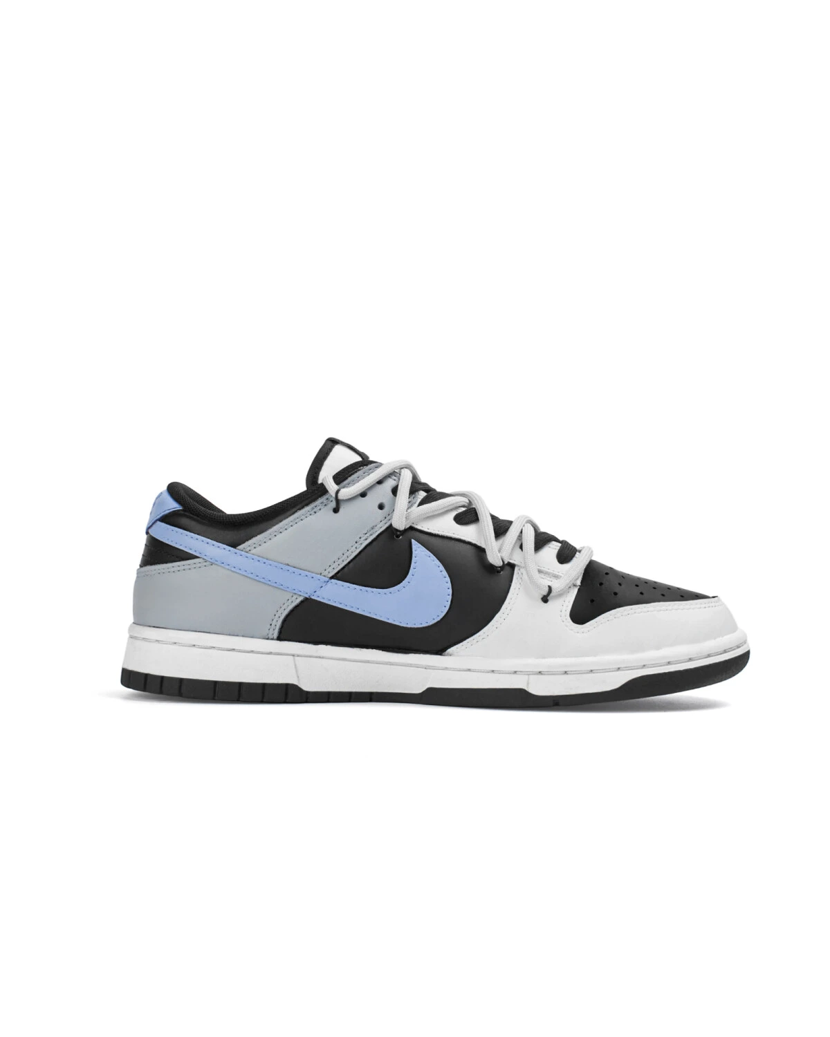 Nike Dunk детские кроссовки кожаные серые картинка