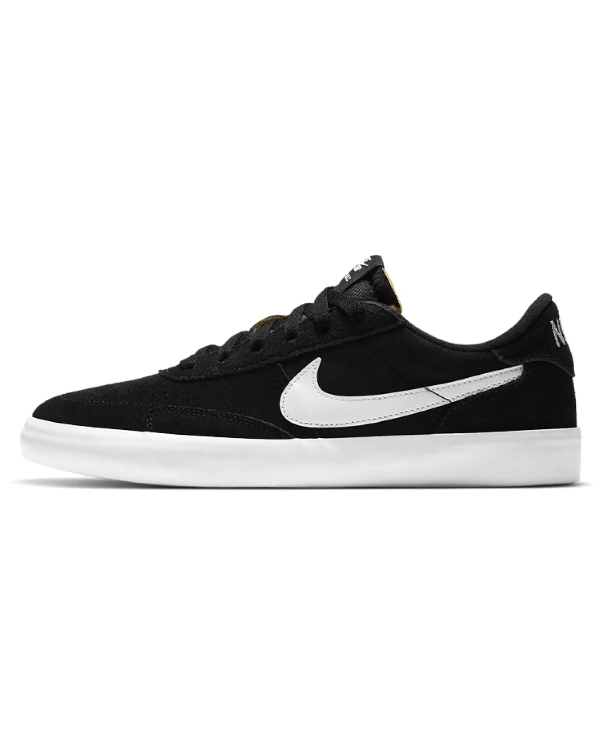 Nike SB Heritage Vulc кроссовки для скейтбординга чёрные с белым картинка