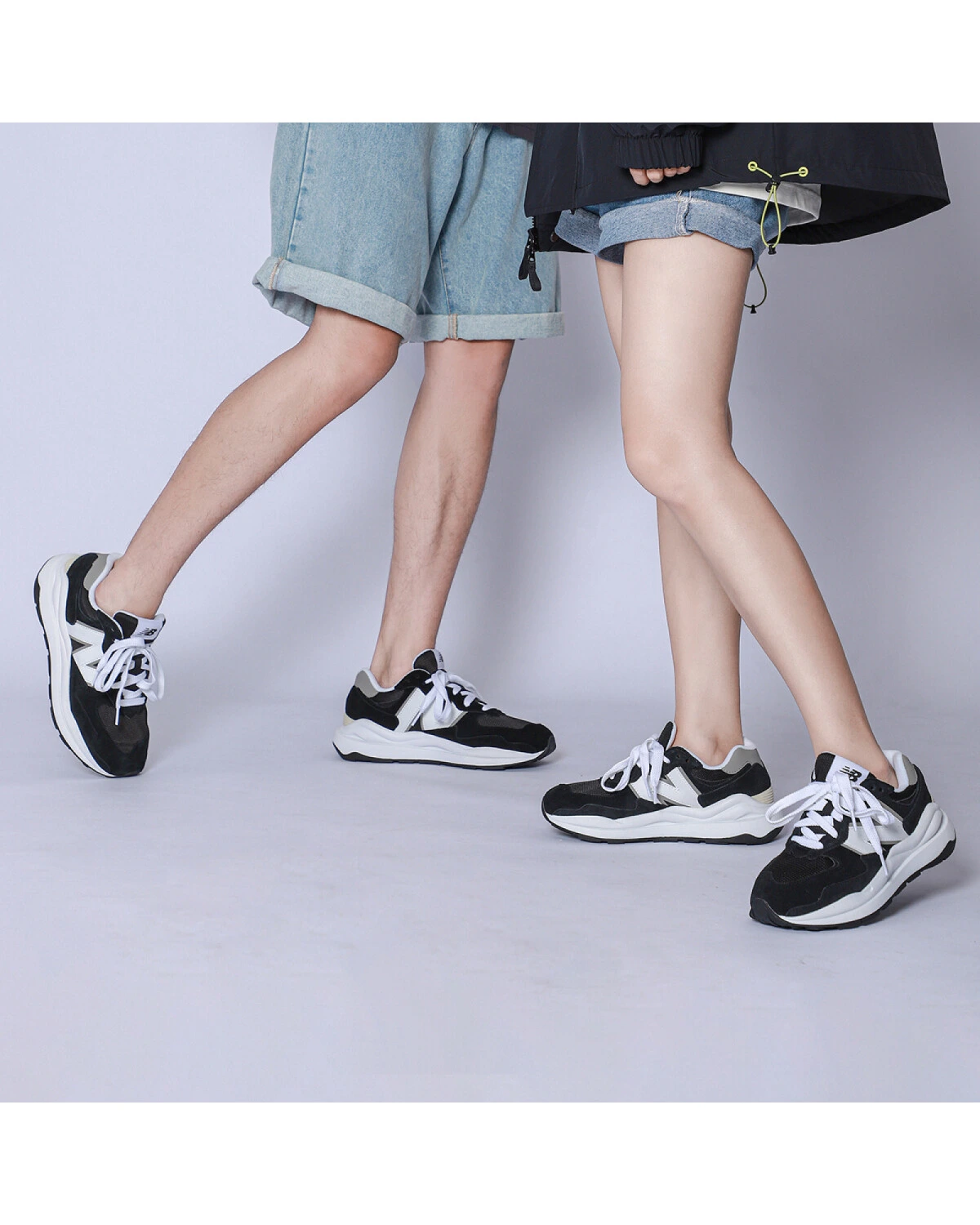 New Balance 5740 унисекс повседневные кроссовки кожаные черно-белые картинка